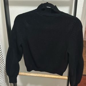 Turtle neck cropped sweater
